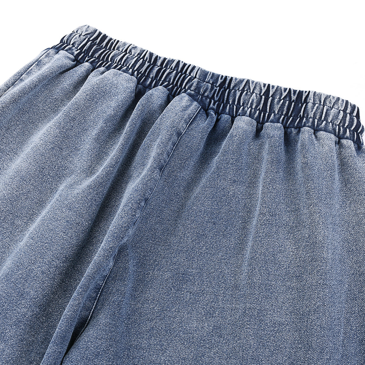 Washed Baggy Knit Denim Joggers