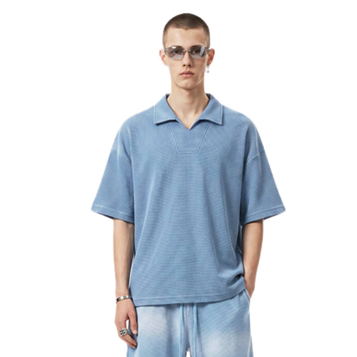 Camiseta desteñida con lavado a la piedra de 7.5 oz