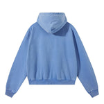 Snow Wash Vintage Distressed Ripped Hoodie