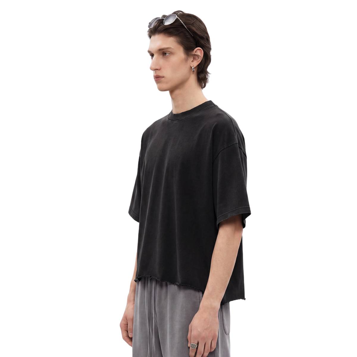 Camiseta desteñida con lavado a la piedra de 7.5 oz