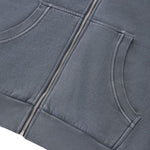 Vintage Washed Boxy Full Zip Hoodie Jacket