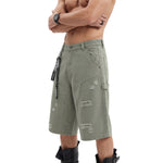 Bermudas con bordado lavado vintage