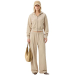 Embroidered Quiet Luxury Old Money Zip‑Up Hoodie