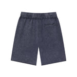 Pantalones cortos deportivos con bordes sin rematar y lavados a la piedra