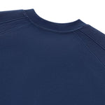 Drop‑Shoulder Spliced Cutaway Small V‑Neck Composite Crew Neck Sweatshirt