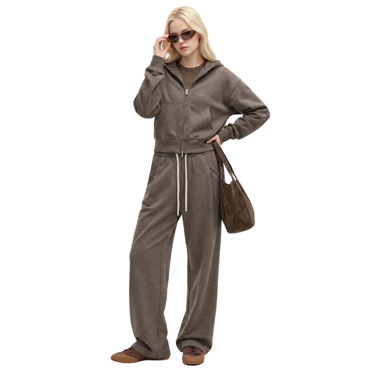 Quiet Luxury Old Money Zip‑Up Hoodie Sweatshirt