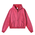 Monkey Wash Ripped Distressed Cotton Pullover Hoodie