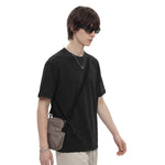 Camiseta destructiva de peso pesado con borde crudo de 10 oz