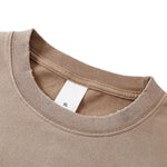 Whisker Wash Frayed Soft Brushed Vintage Long Sleeve Tee