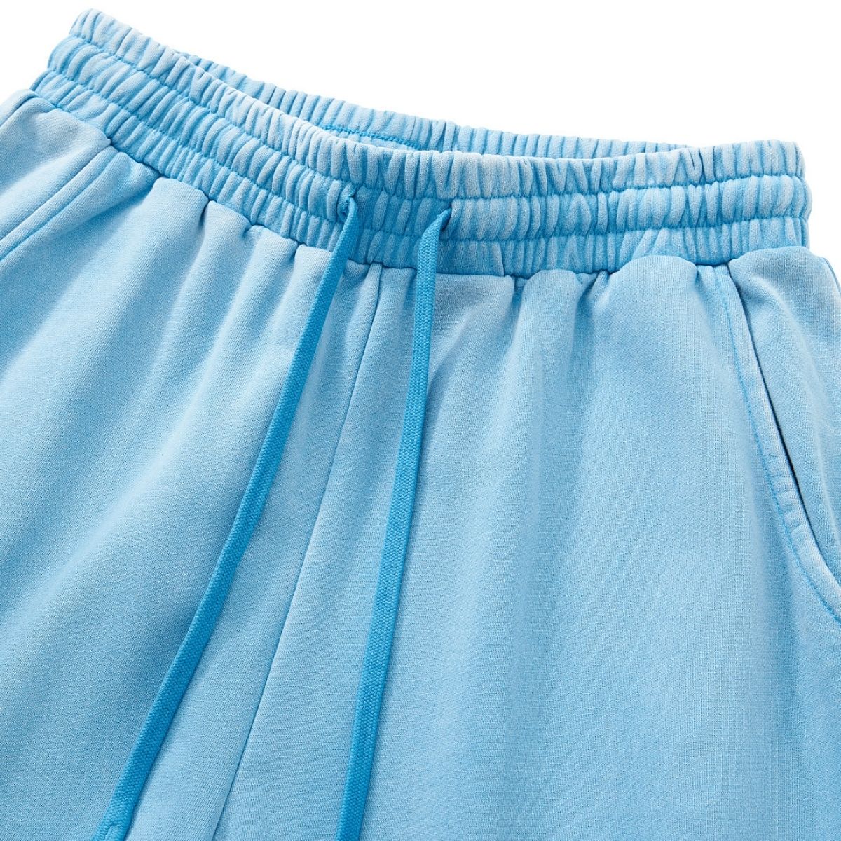 Heavyweight Cotton Washed Distressed Terry Wide‑Leg Pants
