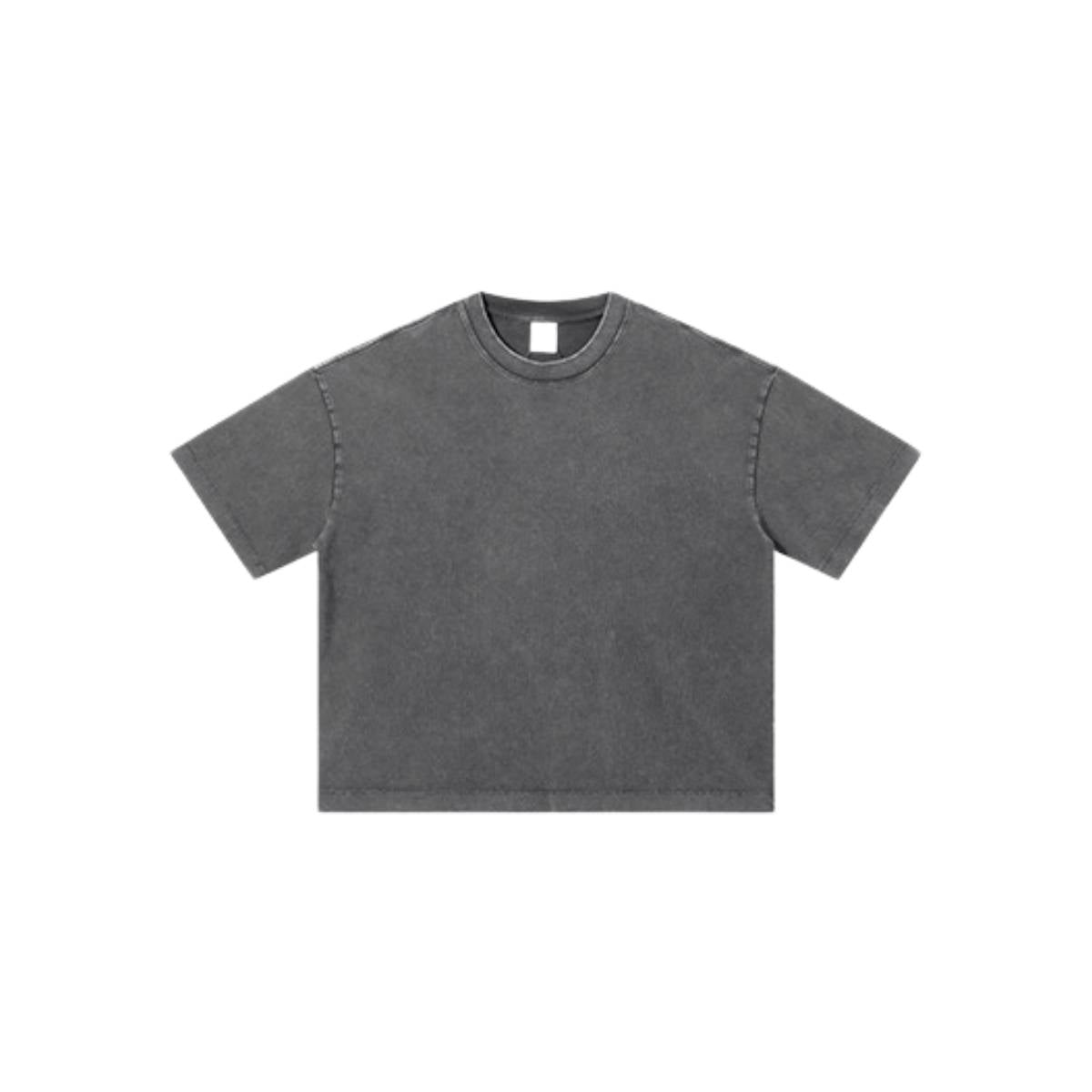 Camiseta destructiva de peso pesado con borde crudo de 10 oz