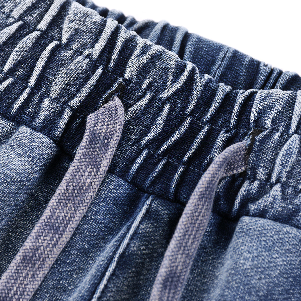 Washed Baggy Knit Denim Joggers