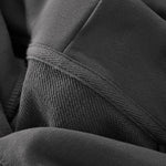 Boxy Raw‑Edge Distressed Hem Drop‑Shoulder Hoodie
