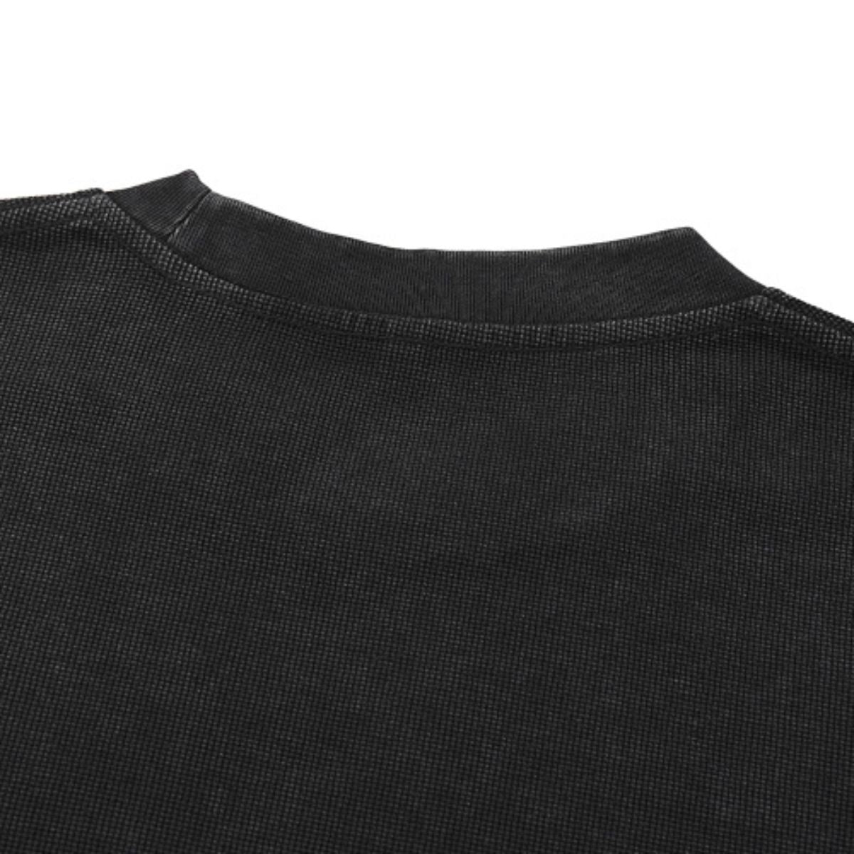 340G Vintage Wash Waffle Knit Relaxed Fit T-Shirt