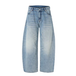 High Waisted Wide Leg Vintage Washed Casual Jeans