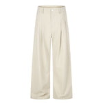 Quiet Luxury Pleated Wide-Leg Trousers