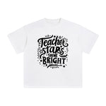 Teacher Stars Shine Bright Graphic Tee-INNBLAC Fashion Apparel