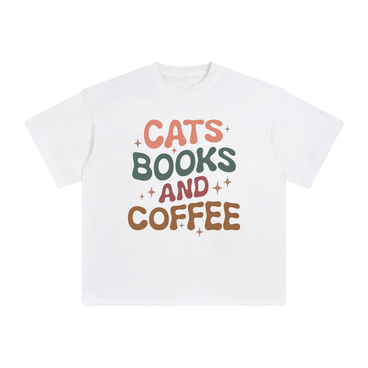 Cats Books And Coffee Graphic Tee-INNBLAC Fashion Apparel
