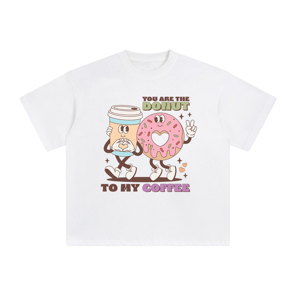 Donut & Coffee Graphic Tee-INNBLAC Fashion Apparel