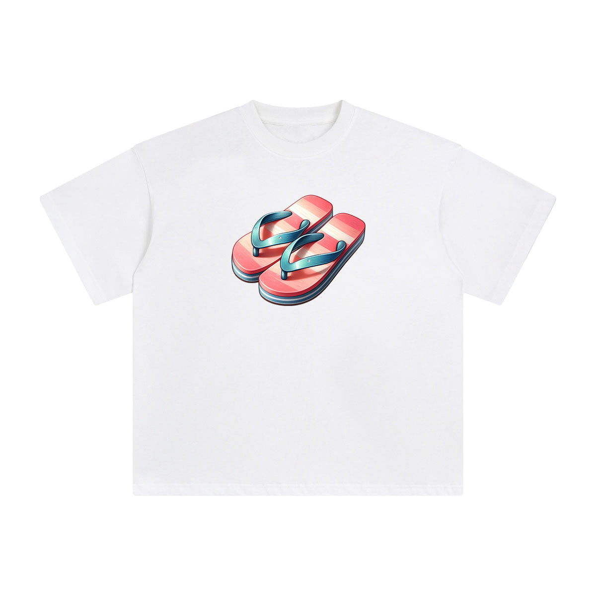 Summer Vacation Slippers Graphic Tee-INNBLAC Fashion Apparel