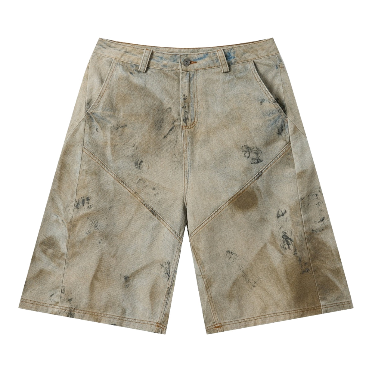 Bermudas con bordado lavado vintage