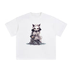 Ghost Cat Graphic Tee-INNBLAC Fashion Apparel