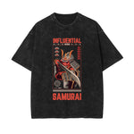 Influential Samurai Graphic Washed Tee-INNBLAC Fashion Apparel