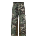 Streetwear Camouflage Patchwork Cargo Pants
