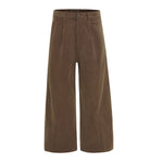Ins Style Washed Corduroy Striped Relaxed Wide Leg Pants