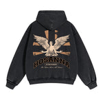 Hosanna Christian Graphic Double Slider Zip Hoodie-INNBLAC Fashion Apparel