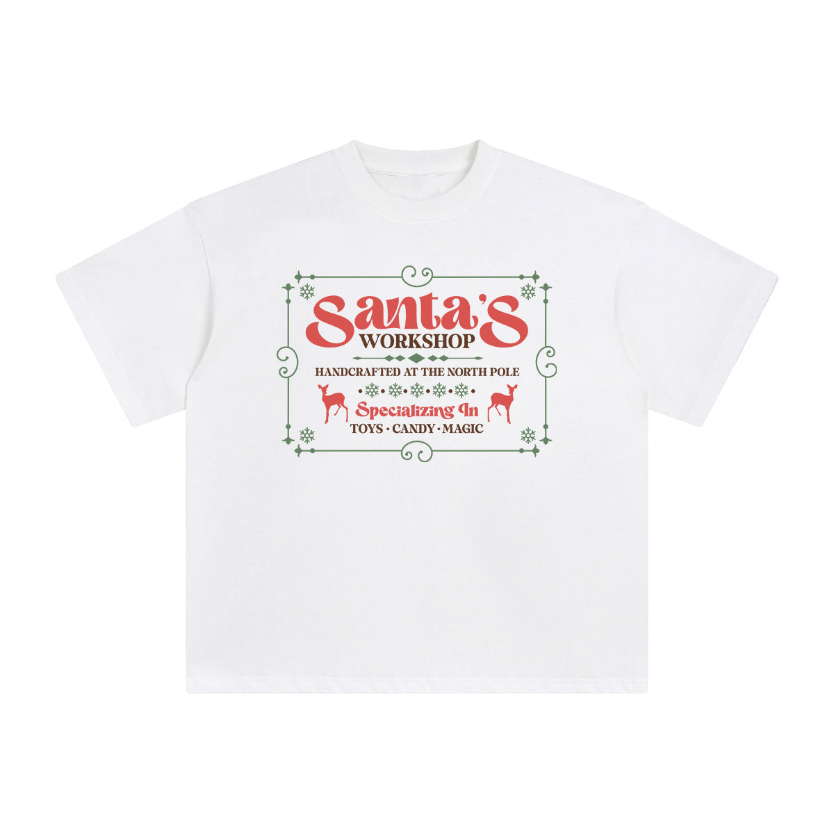 Christmas Reindeer Graphic Tee-INNBLAC Fashion Apparel