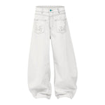 Vintage Embroidered Lettering Relaxed Fit Jogger Pants