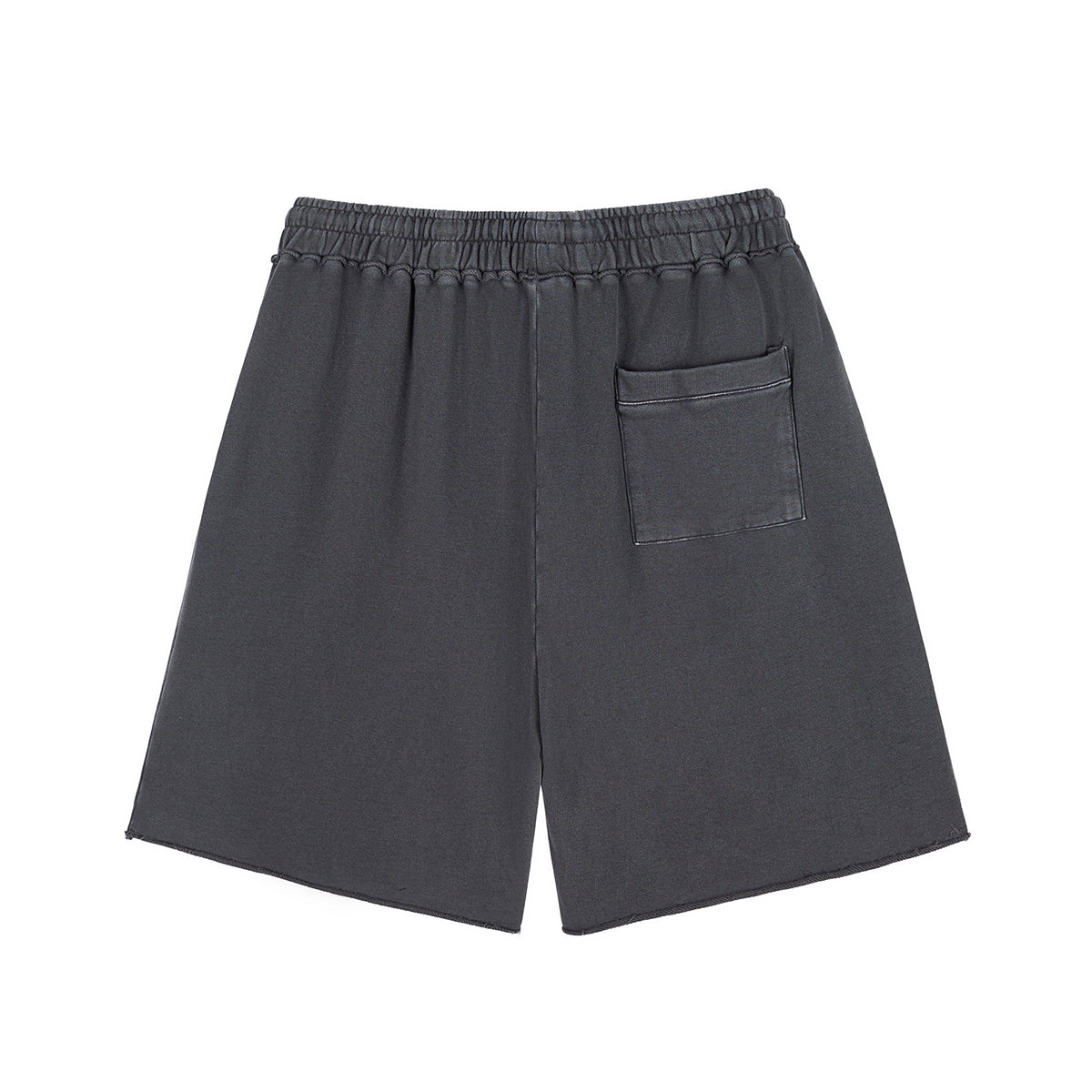 Pantalones cortos relajados con bordes sin rematar y lavados