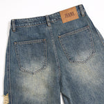 Smoke Rise Vintage Ripped Barrel-Leg Jeans