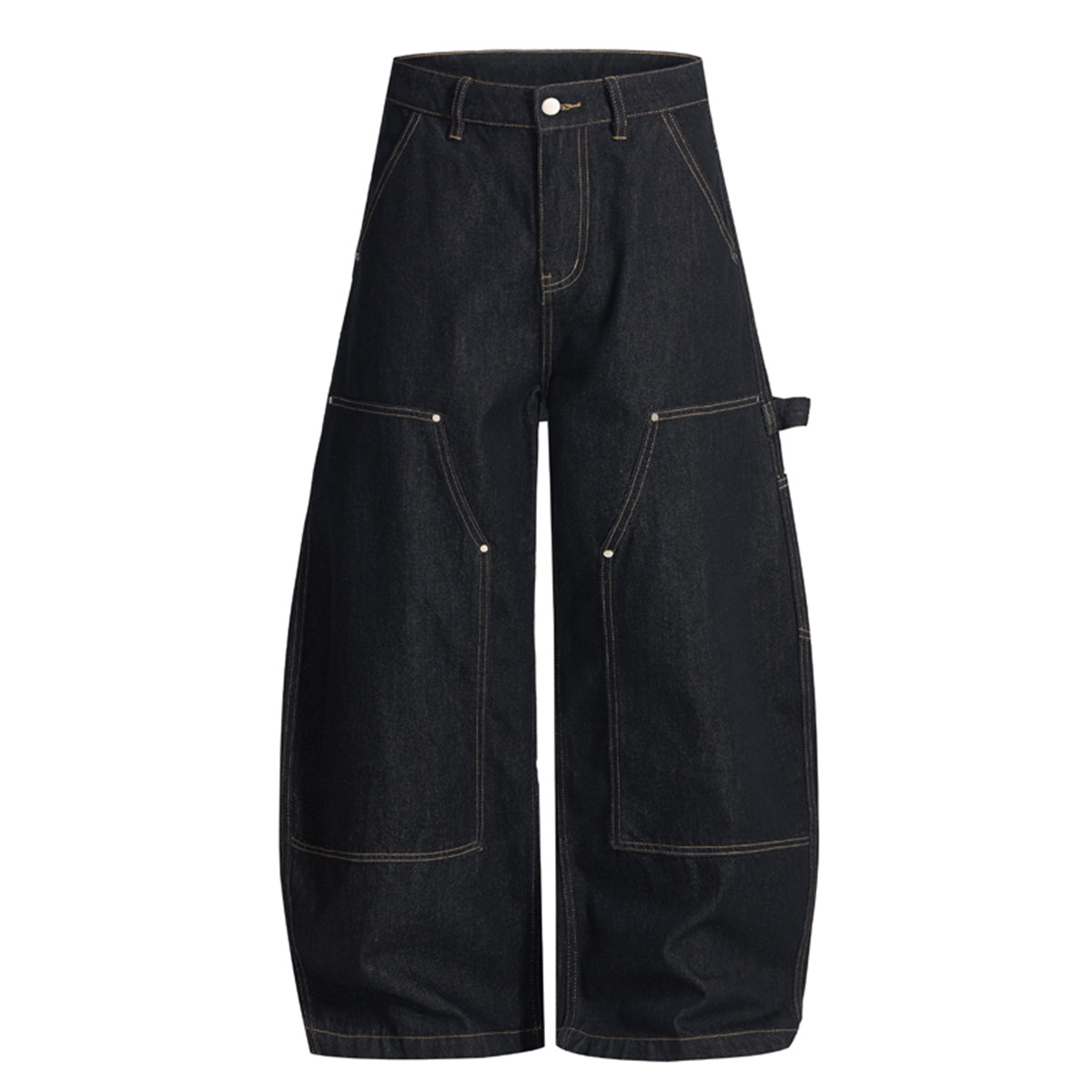 Black Cargo High Waist Wide Leg Jeans