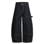 Black Cargo High Waist Wide Leg Jeans