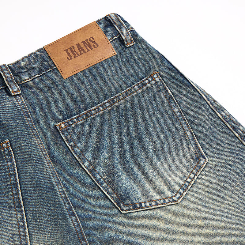Smoke Rise Vintage Ripped Barrel-Leg Jeans