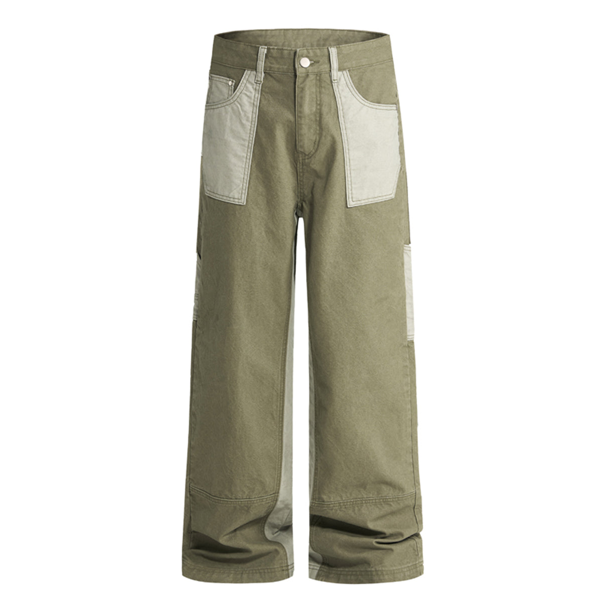 Cargo Contrast Pocket Loose Fit Pants