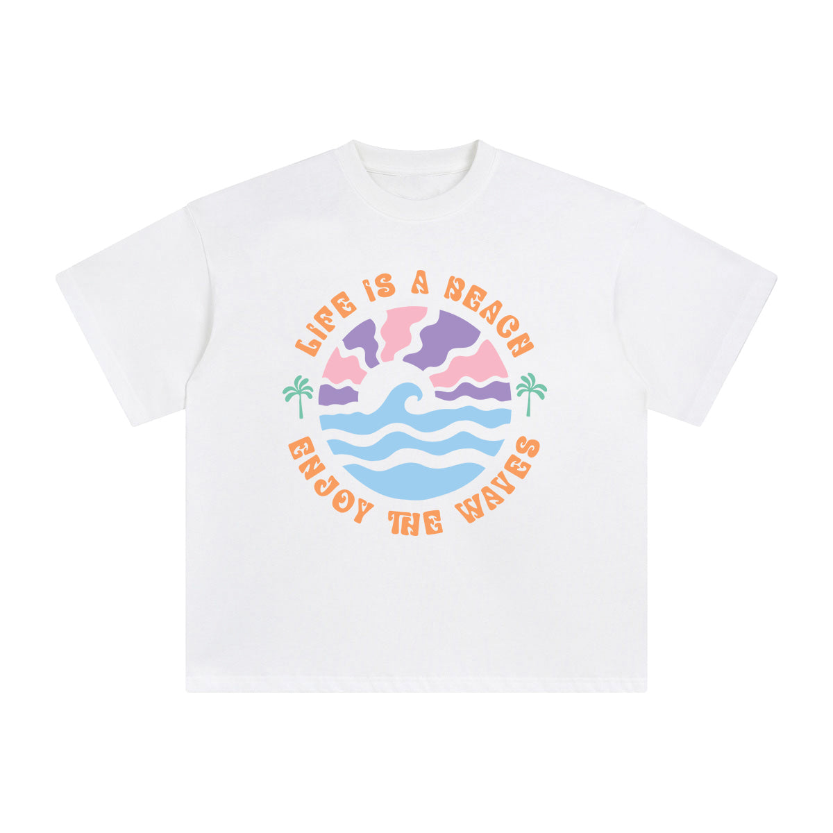 Sunrise & Waves Graphic Tee-INNBLAC Fashion Apparel