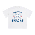 I'm Just Here For The Snacks Graphic Tee-INNBLAC Fashion Apparel