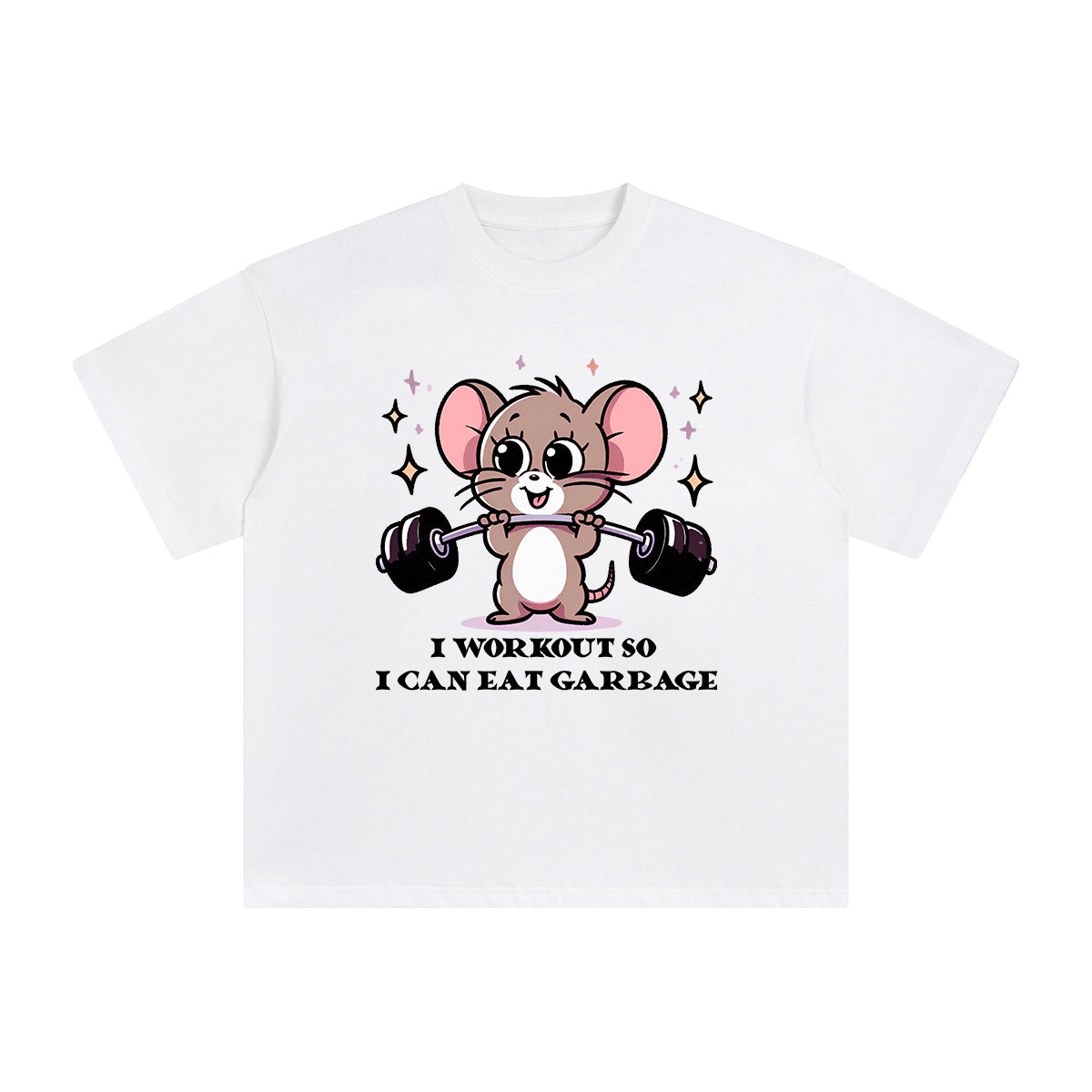 Weightlifting Jerry Graphic Tee-INNBLAC Fashion Apparel