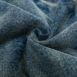 Bermudas de mezclilla lavada de pierna ancha