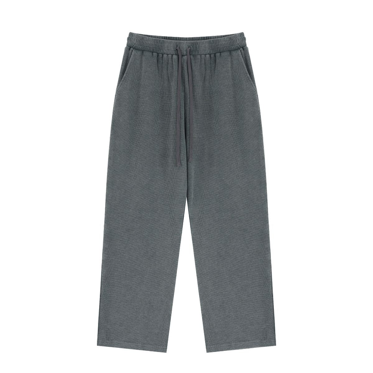 Waffle Texture Relaxed Fit Casual Pants