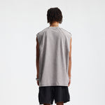 Raw Edge Patchwork Muscle Tank 8.25oz