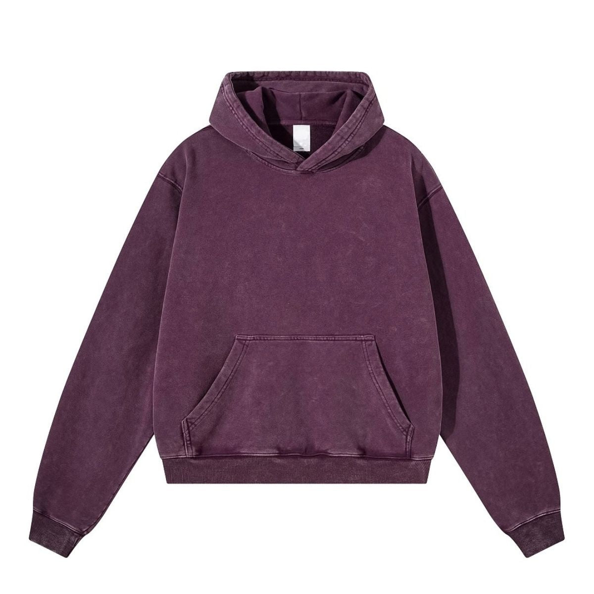 Snow Wash Vintage Distressed Ripped Hoodie
