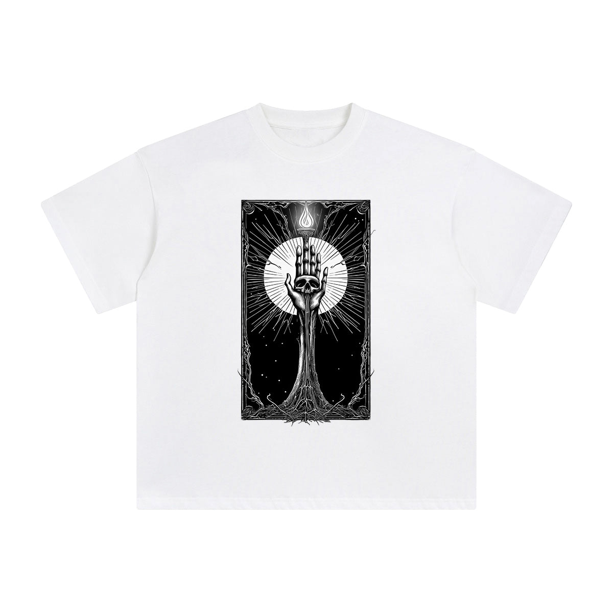 Mystery Demon Hand Tarot Card Graphic Tee-INNBLAC Fashion Apparel