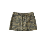 Women's Camouflage Denim Mini Skirt