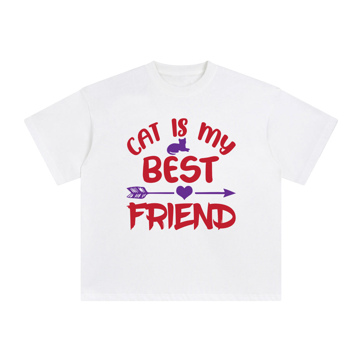 Cat Is My Best Friend Graphic Tee-INNBLAC Fashion Apparel
