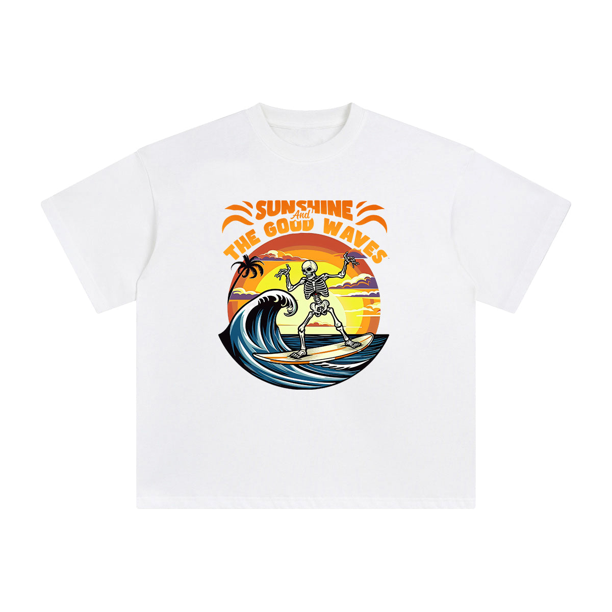 Sunshine And The Good Waves Graphic Tee-INNBLAC Fashion Apparel