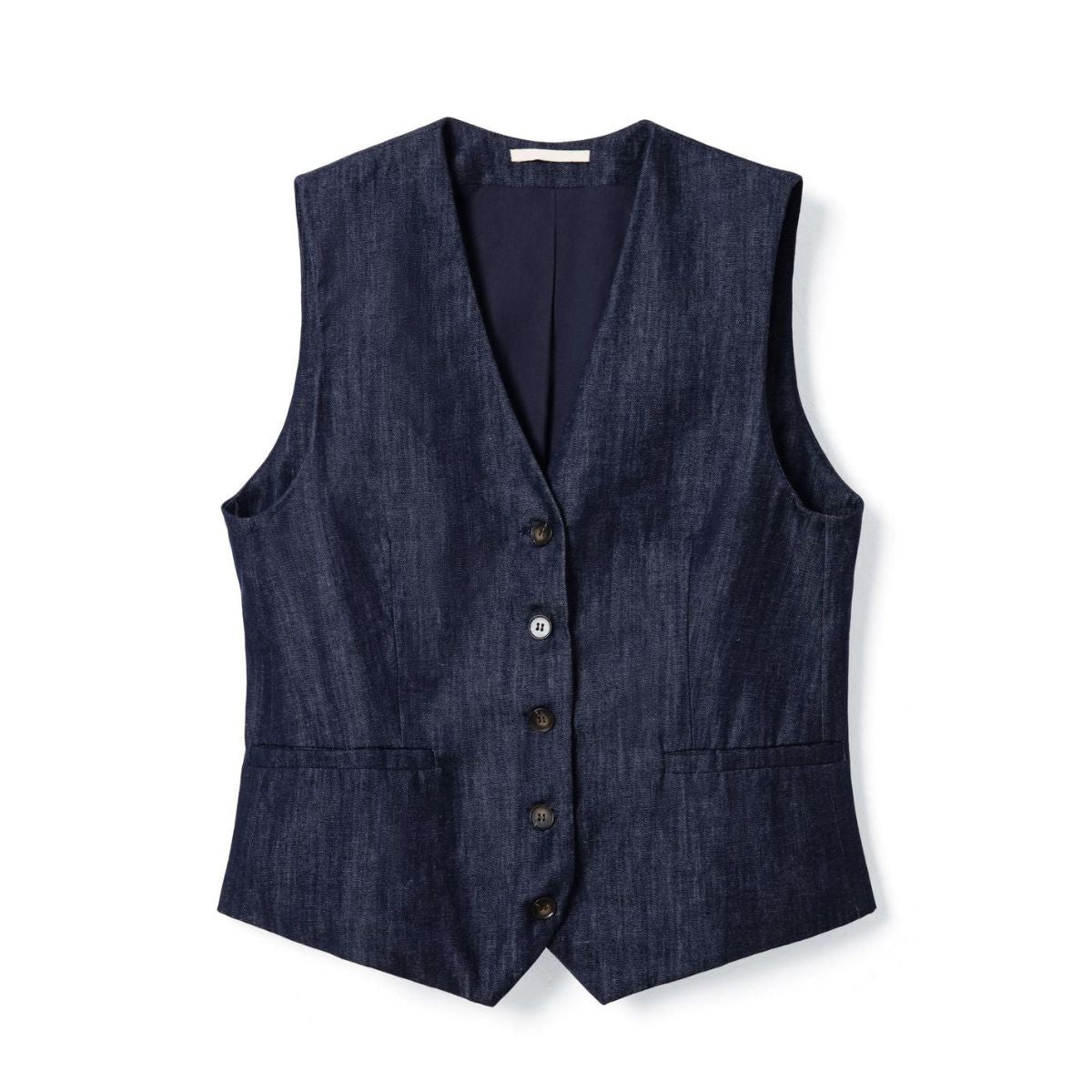 Women' s Relaxed Indigo Denim Waistcoat